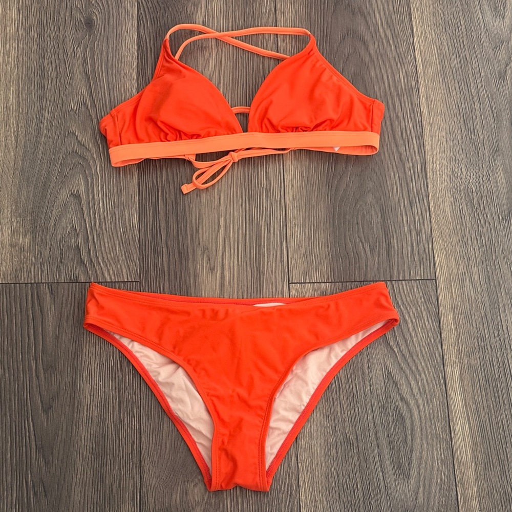 Cupshe Bright Orange Bikini